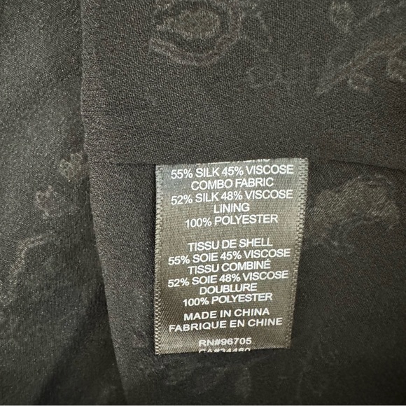 Rebecca Taylor Floral Paisley Print Silk Blend Mini Dress Flutter Sleeves Size 6 - Picture 15 of 16